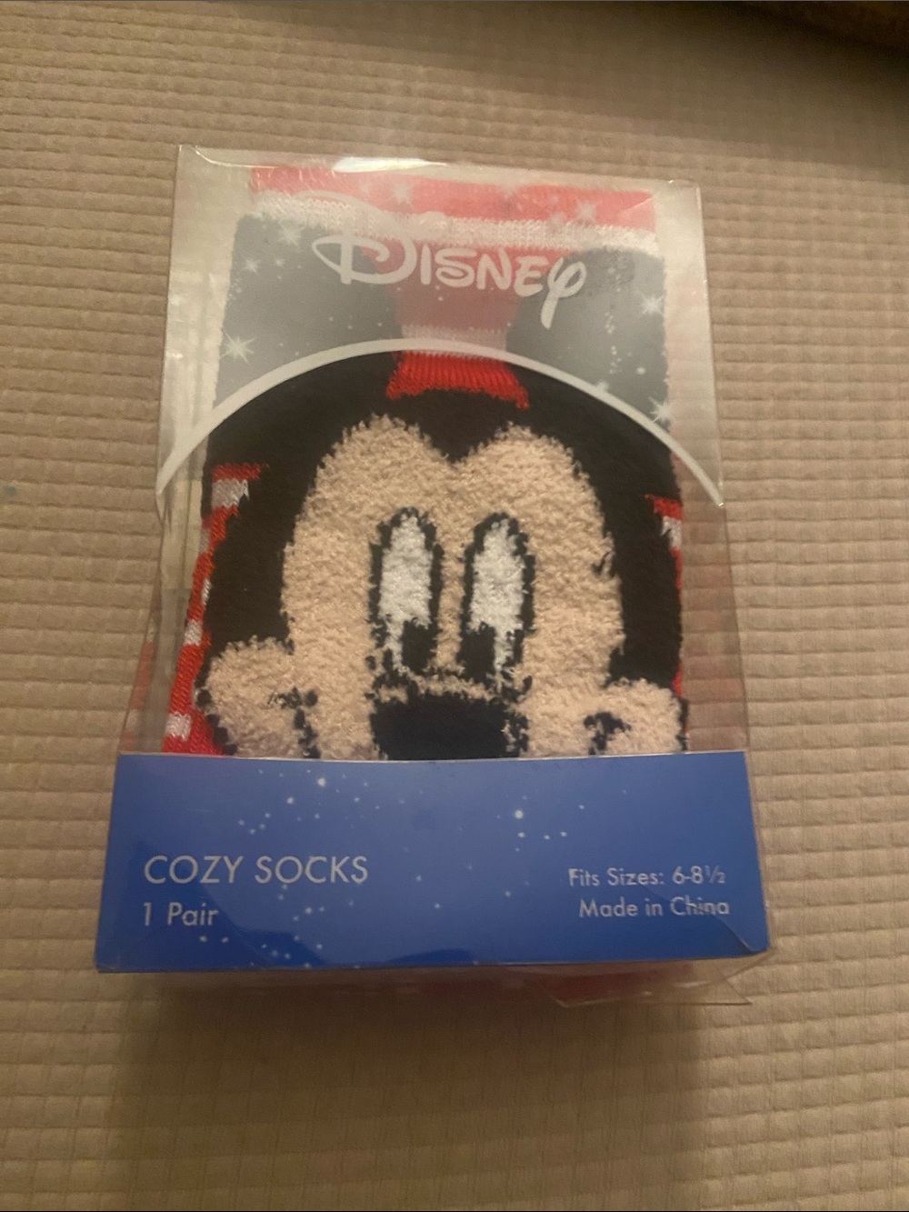 Disney Mickey Mouse Cozy Socks - Red, Black & Cream